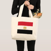 Bag met vlag van Egypte Grote Tote Bag (Voorkant (product))