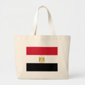 Bag met vlag van Egypte Grote Tote Bag (Voorkant)