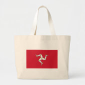Bag met vlag van eiland Man Grote Tote Bag (Voorkant)