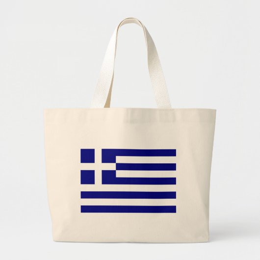 Bag met vlag van Griekenland Grote Tote Bag (Voorkant)