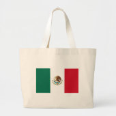 Bag met vlag van Mexico Grote Tote Bag (Voorkant)