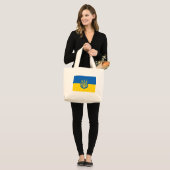 Bag met vlag van Oekraïne Grote Tote Bag (Voorkant (model))