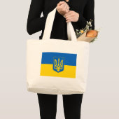 Bag met vlag van Oekraïne Grote Tote Bag (Voorkant (product))