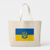 Bag met vlag van Oekraïne Grote Tote Bag (Achterkant)