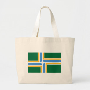 Bag met vlag van Portland, Oregon, VS Grote Tote Bag