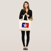 Bag met vlag van San Antonio, VS Grote Tote Bag (Voorkant (model))