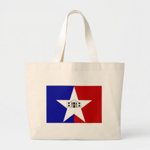 Bag met vlag van San Antonio, VS Grote Tote Bag