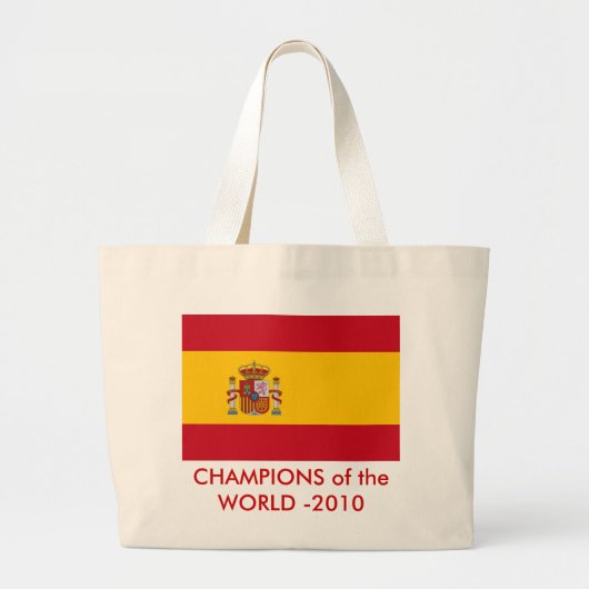 Bag met vlag van Spanje Grote Tote Bag (Voorkant)