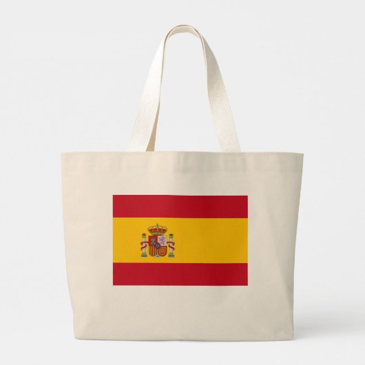 Bag met vlag van Spanje Grote Tote Bag (Achterkant)
