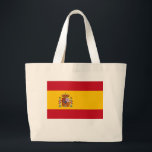 Bag met vlag van Spanje Grote Tote Bag<br><div class="desc">Draag uw benodigdheden met trots met onze stijlvolle tas met de levendige vlag van Spanje! Deze opvallende tas is perfect voor dagelijks gebruik, of u nu naar het strand gaat, op zoek bent naar een shopping spree of gewoon een betrouwbare carry-all nodig hebt. De gedurfde kleuren en het iconische ontwerp...</div>