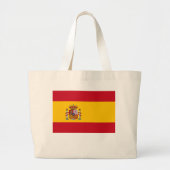 Bag met vlag van Spanje Grote Tote Bag (Voorkant)