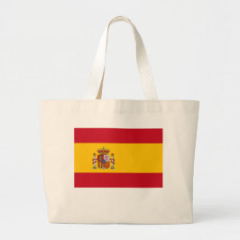 Bag met vlag van Spanje Grote Tote Bag