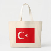 Bag met vlag van Turkije Grote Tote Bag (Voorkant)