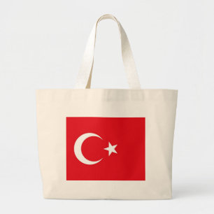 Bag met vlag van Turkije Grote Tote Bag