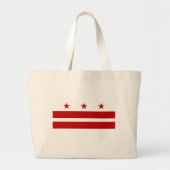 Bag met vlag van Washington DC - VS Grote Tote Bag (Voorkant)