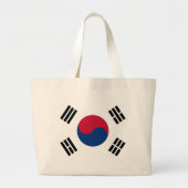 Bag met vlag van Zuid-Korea Grote Tote Bag (Voorkant)