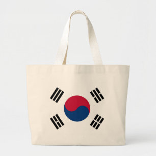Bag met vlag van Zuid-Korea Grote Tote Bag