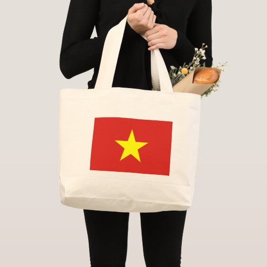 Bag met vlag Vietnam Grote Tote Bag (Voorkant (product))