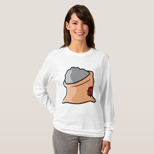 Bag of Cement Construction Material T-shirt (Voorkant volledig)