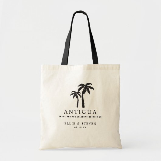 Bag-palmbomen bestemd voor bruiloft tote bag (Voorkant)
