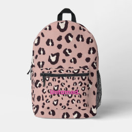 Bag pink animal print bedrukte rugzak
