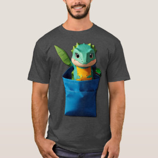 Bag Salamander Gecco Dragon Dino Shirt Shirt Pocke