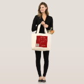 Bag Sjabloon Beauty Salon Grote Tote Bag (Voorkant (model))