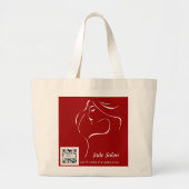 Bag Sjabloon Beauty Salon Grote Tote Bag (Voorkant)