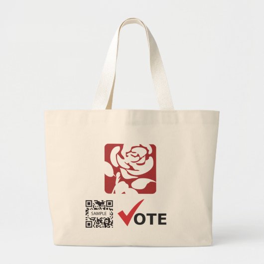 Bag Sjabloon Labour Party Grote Tote Bag (Voorkant)