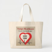 Bag Sjabloon Tampa Healthcare Grote Tote Bag (Voorkant)