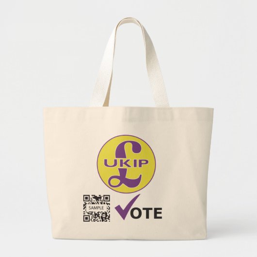 Bag Sjabloon UK Independent Party Grote Tote Bag (Voorkant)