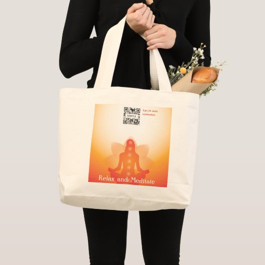 Bag Sjabloon Yoga Grote Tote Bag (Voorkant (product))