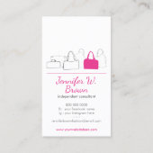 Bag Store Pink Accessoires Girly Boutique Visitekaartje (Achterkant)