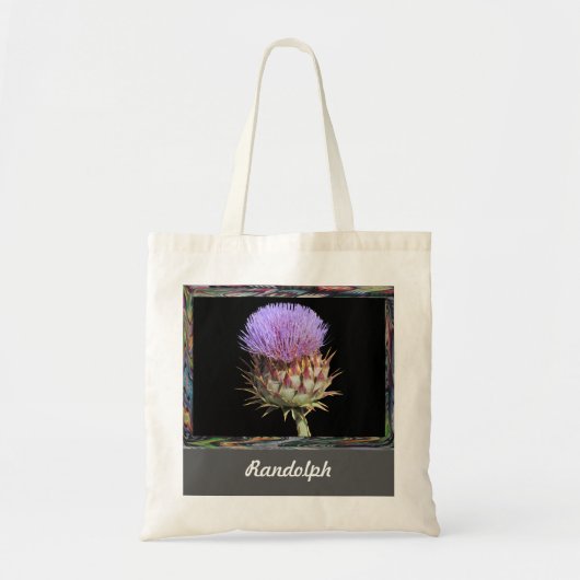 Bag - Thistle and Name Tote Bag (Voorkant)