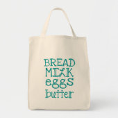 Bag van de lijst van kruidenierswaren tote bag (Voorkant)