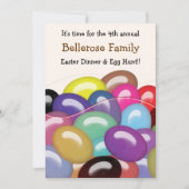 Bag van Jelly Beans Easter Egg Hunt Invitation Kaart (Voorkant)