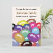 Bag van Jelly Beans Easter Egg Hunt Invitation Kaart (Staand voorkant)