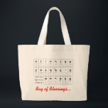 Bag van Verzegelingen... Grote Tote Bag<br><div class="desc">Een lichtzinnige toon,  tegen de achtergrond van het begin van het Wisdom voor degenen die kennis zoeken!</div>