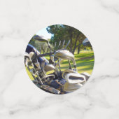 Bag vol Golfclubs, 'Birthday'-Confetti Confetti (Kleine voorkant)