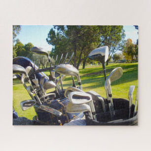 Bag vol Golfclubs, puzzel