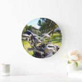 Bag vol Golfclubs, wandklok (Huis)