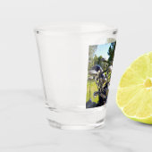 Bag vol met golfclubs, warm glas (Links)