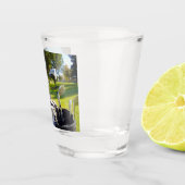 Bag vol met golfclubs, warm glas (Rechts)