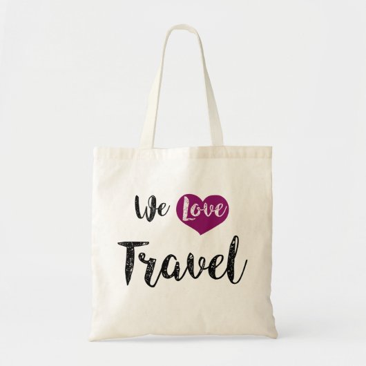 Bag,"We love Travel" Tote Bag (Voorkant)