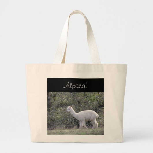 Bag - White Alpaca Grote Tote Bag (Voorkant)