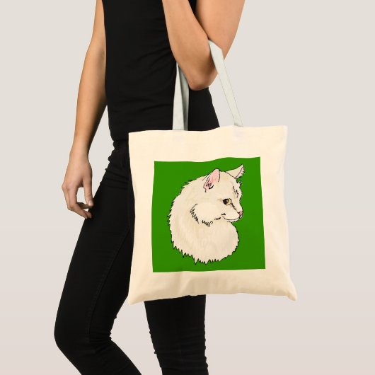 Bag - White Kitten afbeelding Tote Bag (Voorkant (product))