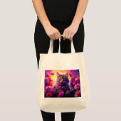 Bag with Cat Illustration Tote Bag (Voorkant (product))