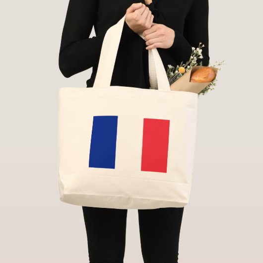 Bag with Flag of France Grote Tote Bag (Voorkant (product))