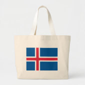 Bag with Flag of Iceland Grote Tote Bag (Voorkant)