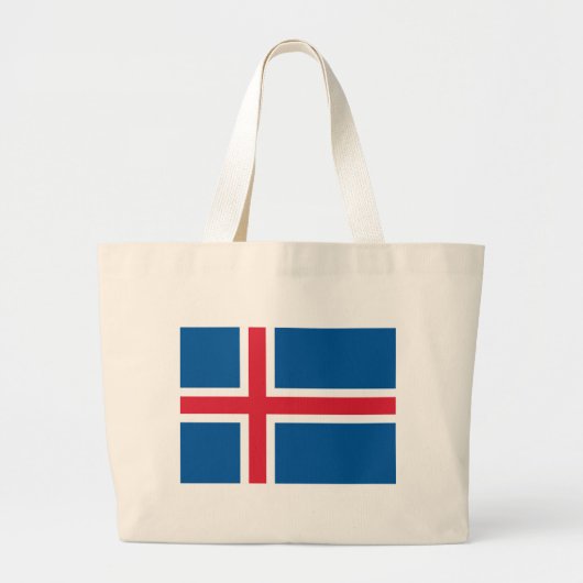 Bag with Flag of Iceland Grote Tote Bag (Voorkant)